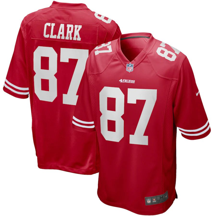 Men San Francisco 49ers #87 Dwight Clark Nike Scarlet Game Retired Player NFL Jersey->san francisco 49ers->NFL Jersey